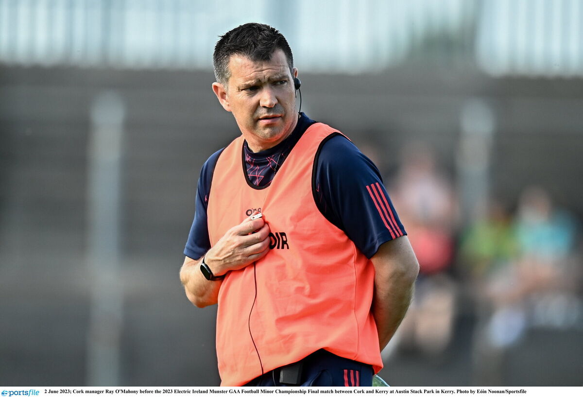 Cork minor football manager Ray O'Mahony. Picture: Eóin Noonan/Sportsfile