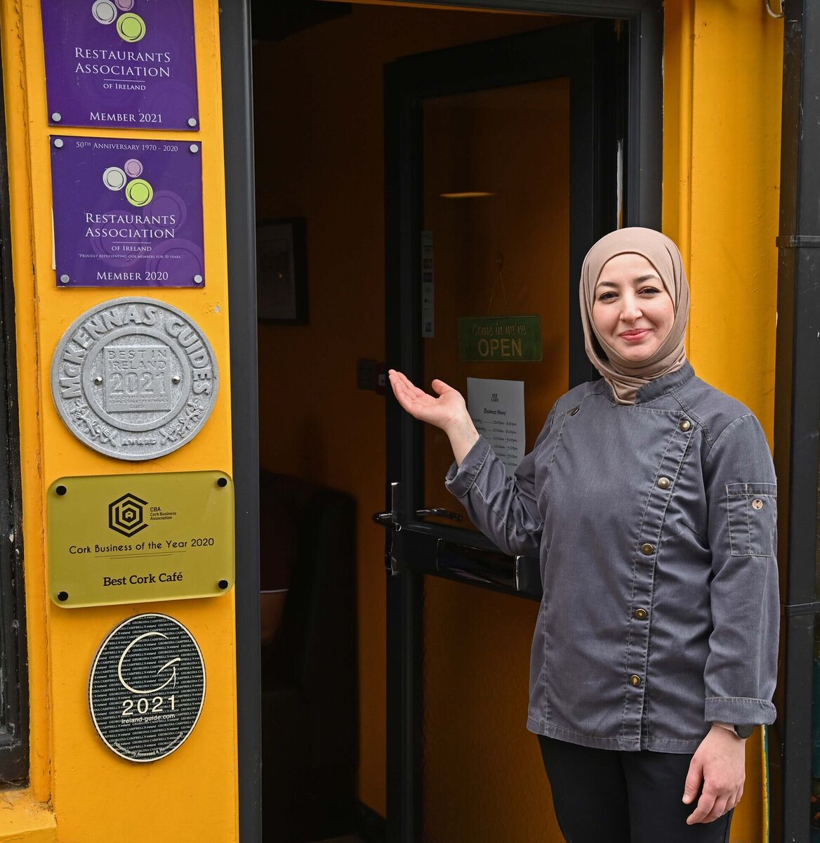 Eman Alkarajeh at the Izz Café in Cork.