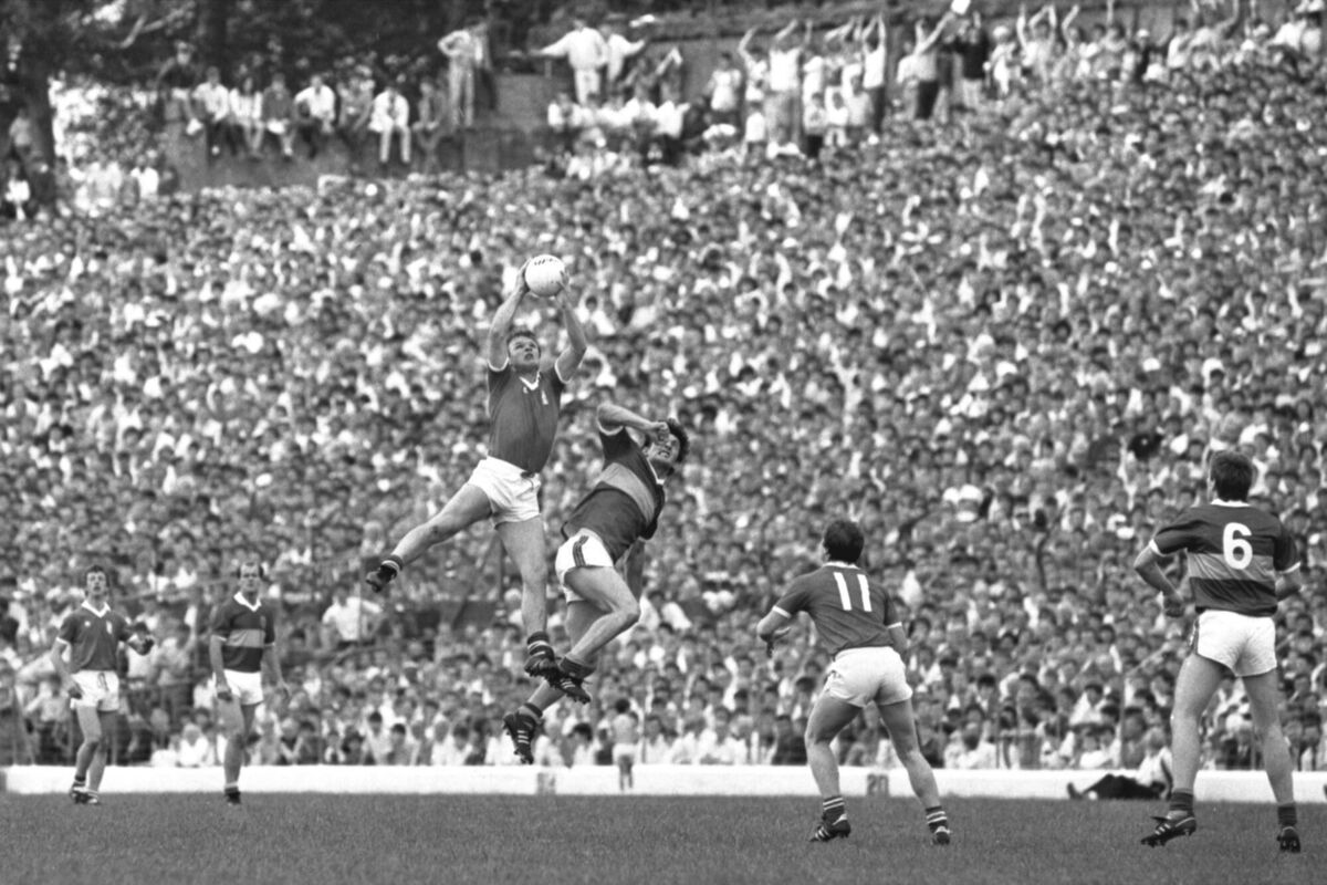 Teddy McCarthy wins possession from Kerry's Ambrose O'Donovan in 1987. Teddy McCarthy wins possession from Kerry's Ambrose O'Donovan in 1987.