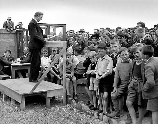 President Eamon de Valera opens the Irish Summer College at Garryvoe, Co. Cork, in 1944