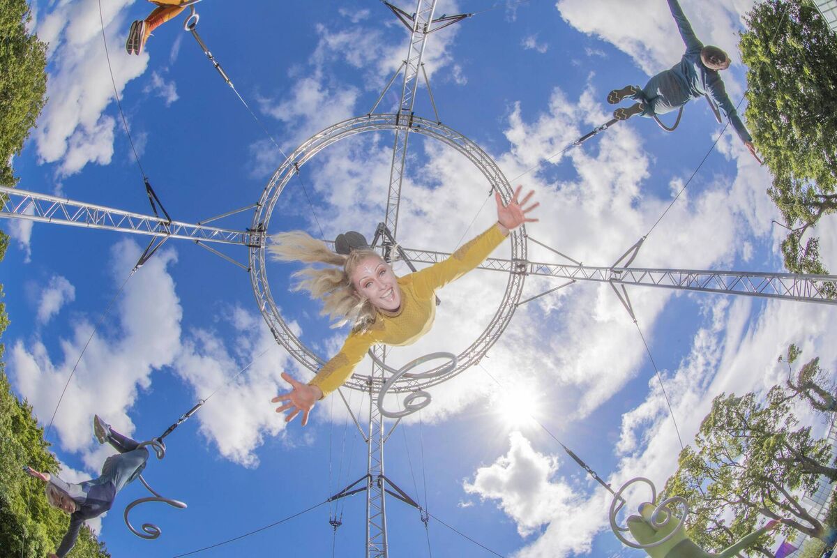 Jennifer de Brún, one of the Aerial dancers of Fidget Feet. Picture: Allen Kiely Jennifer de Brún, one of the Aerial dancers of Fidget Feet. Picture: Allen Kiely