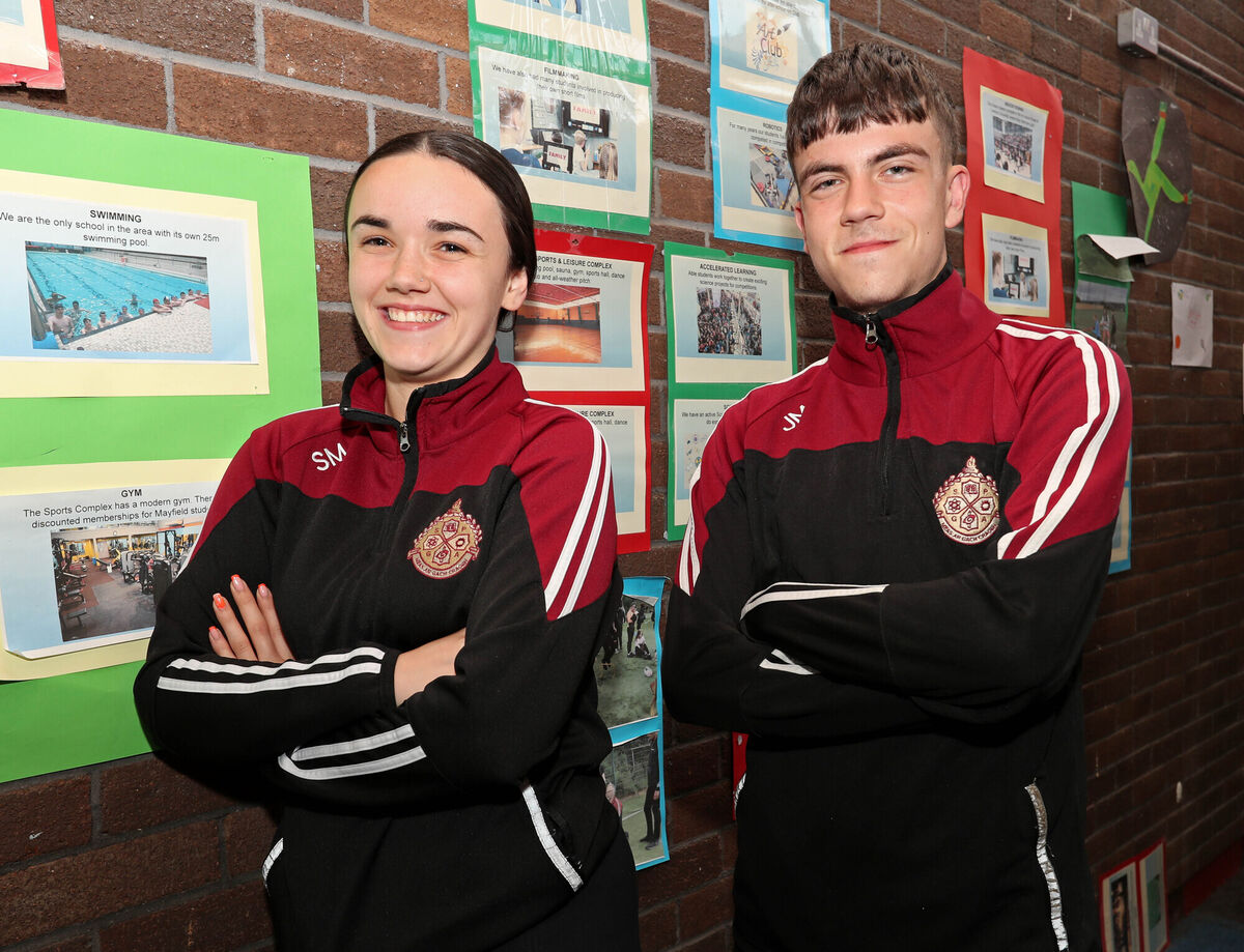 Leaving Certificate students, Sarah Murphy and Jack Myers, at Mayfield Community School, Mayfield, Cork.Picture: Jim Coughlan. Leaving Certificate students, Sarah Murphy and Jack Myers, at Mayfield Community School, Mayfield, Cork.Picture: Jim Coughlan.