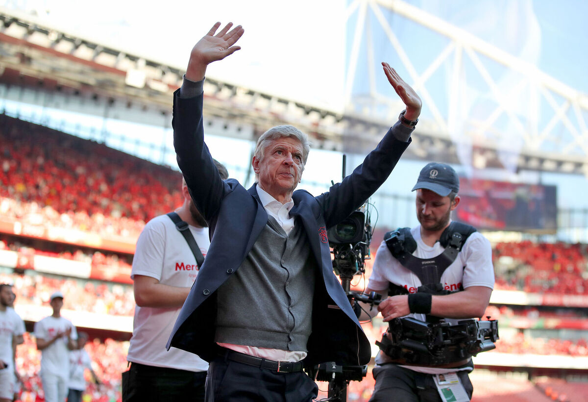 Arsenal manager Arsene Wenger salutes the fans after his final home game as manager in 2018. Picture: Nick Potts/PA Wire