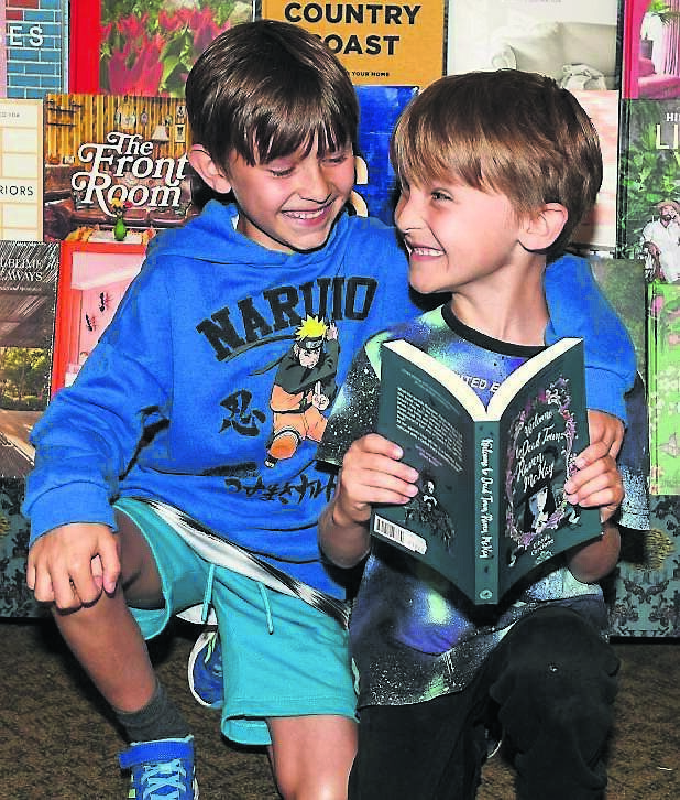  Matias and Savio Da Mata Lemos, Deerpark, at the launch of Welcome to Dead Town Raven McKay by Eibhlis Carcione, at Waterstones.