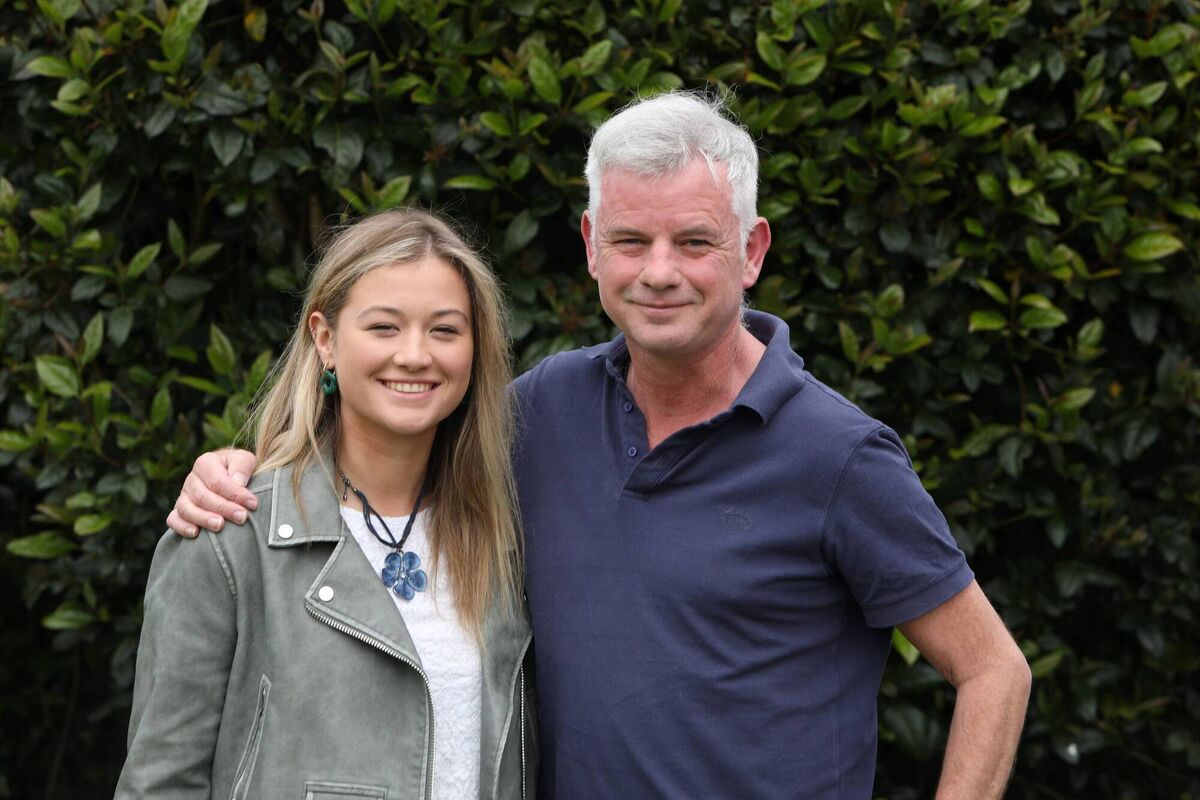Pictured is Caleb Sheehan and his daughter Lucy showing their support for the IMNDA June Sponsored Silence #Voice4MND.  Register at www.imnda.ie