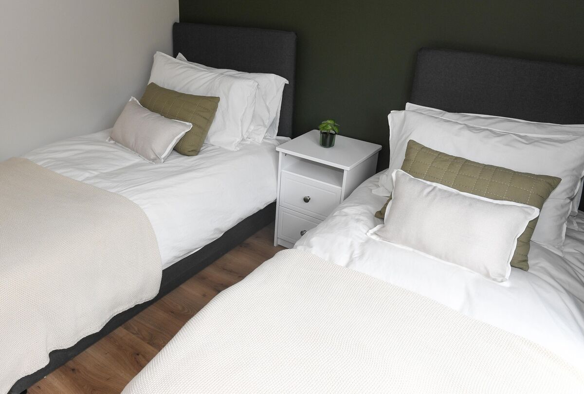 One of the bedrooms in one of the Rapid Build Homes for housing Ukrainians at Mahon, Cork. Picture: David Keane. One of the bedrooms in one of the Rapid Build Homes for housing Ukrainians at Mahon, Cork. Picture: David Keane.