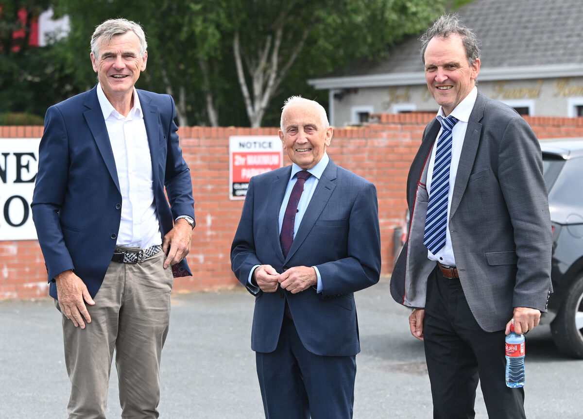 Colm O'Rourke and Gerry McEntee,former Meath players with Sean Boylan, Meath manager paying their respects to former Cork double winning player Teddy McCarthy at Barry Bros. funeral home in Glanmire, Cork. Picture; Eddie O'Hare Colm O'Rourke and Gerry McEntee,former Meath players with Sean Boylan, Meath manager paying their respects to former Cork double winning player Teddy McCarthy at Barry Bros. funeral home in Glanmire, Cork. Picture; Eddie O'Hare