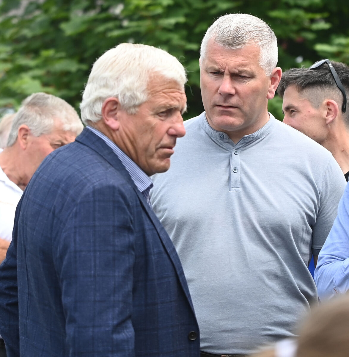 Gerry and Diarmuid O'Sullivan paying their respects to former Cork player Teddy McCarthy at Barry Bros. funeral home in Glanmire, Cork. Picture; Eddie O'Hare Gerry and Diarmuid O'Sullivan paying their respects to former Cork player Teddy McCarthy at Barry Bros. funeral home in Glanmire, Cork. Picture; Eddie O'Hare
