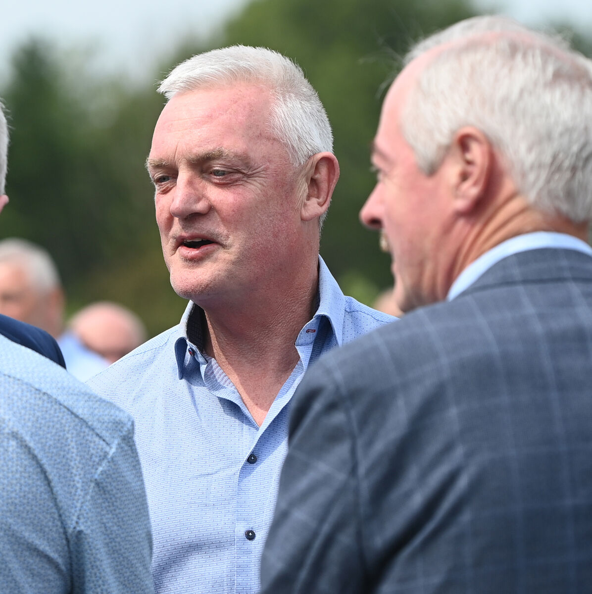 Former Tipperary great Nicky English paying respects to former Cork double winning player Teddy McCarthy at Barry Bros. funeral home in Glanmire, Cork. Picture; Eddie O'Hare Former Tipperary great Nicky English paying respects to former Cork double winning player Teddy McCarthy at Barry Bros. funeral home in Glanmire, Cork. Picture; Eddie O'Hare