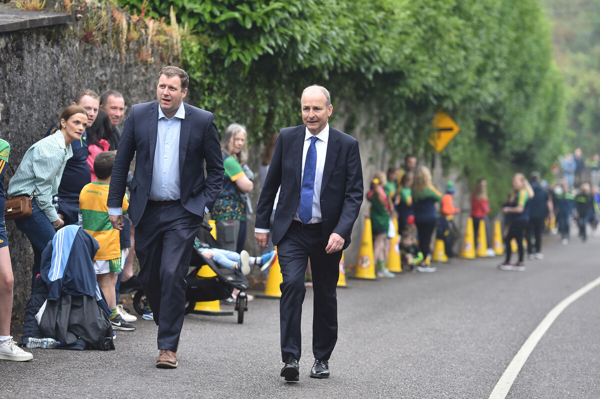 Pádraig O'Sullivan TD with Tánaiste Micheál Martin at the funeral Mass for Teddy McCarthy at St Joseph’s Church, Springhill, Glanmire, Cork. Picture: Dan Linehan Pádraig O'Sullivan TD with Tánaiste Micheál Martin at the funeral Mass for Teddy McCarthy at St Joseph’s Church, Springhill, Glanmire, Cork. Picture: Dan Linehan