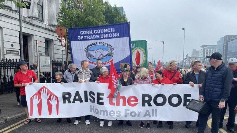 WATCH: Crowds march through Cork to demand housing for all WATCH: Crowds march through Cork to demand housing for all