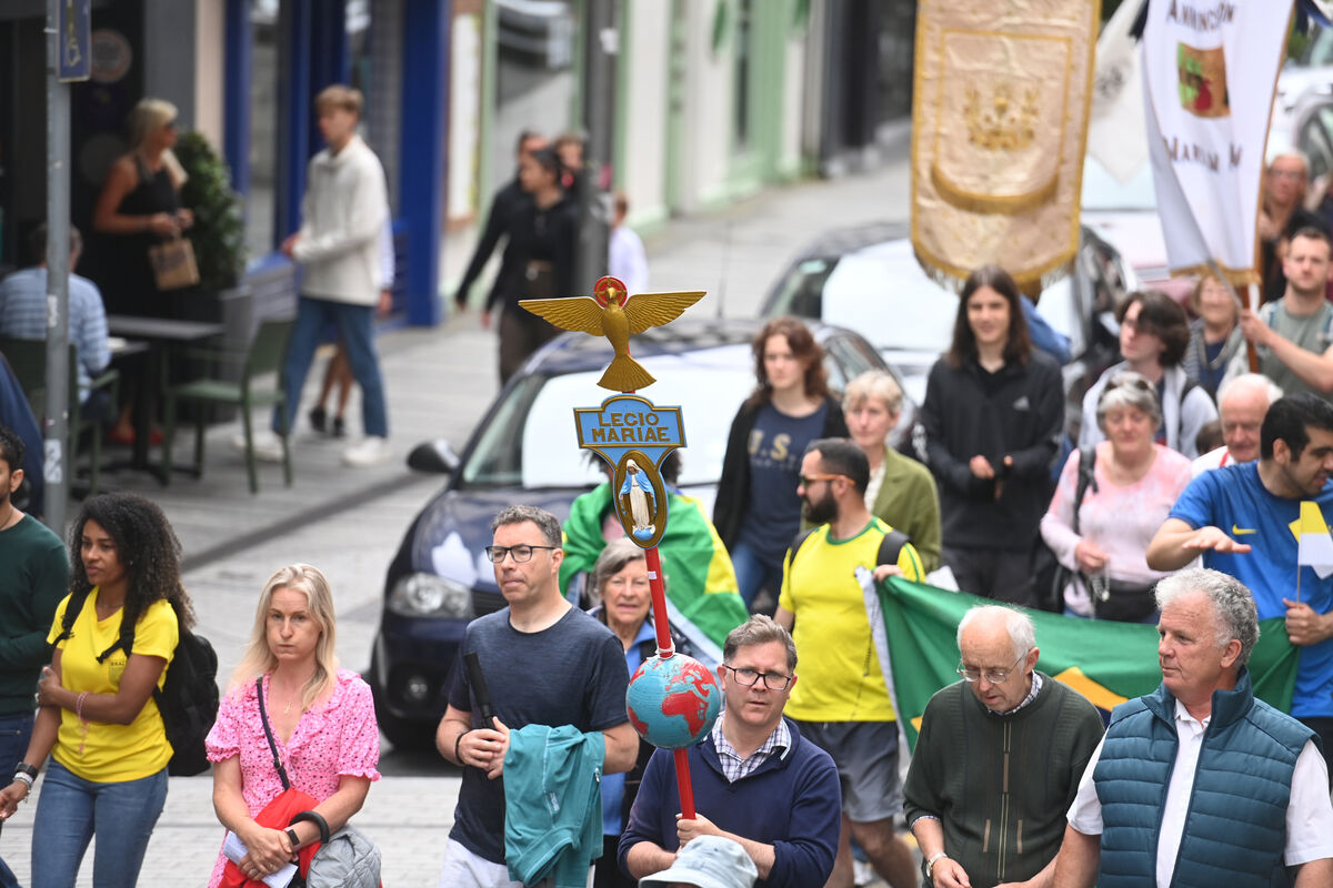 People taking part in the procession on Sunday afternoon. Pic Larry Cummins. People taking part in the procession on Sunday afternoon. Pic Larry Cummins.