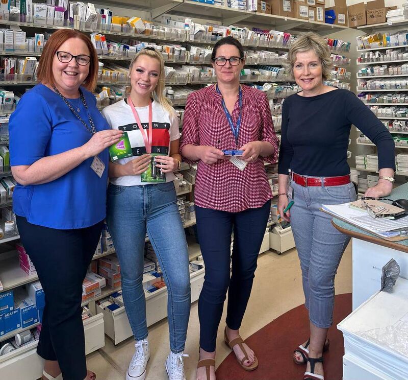 Pharmacy Department – Here to support you on your QUIT Journey. L- R: Eimear Cronin, Holly O’Connor, Susan Lane, Jennifer Haugh. Breda Graham feature