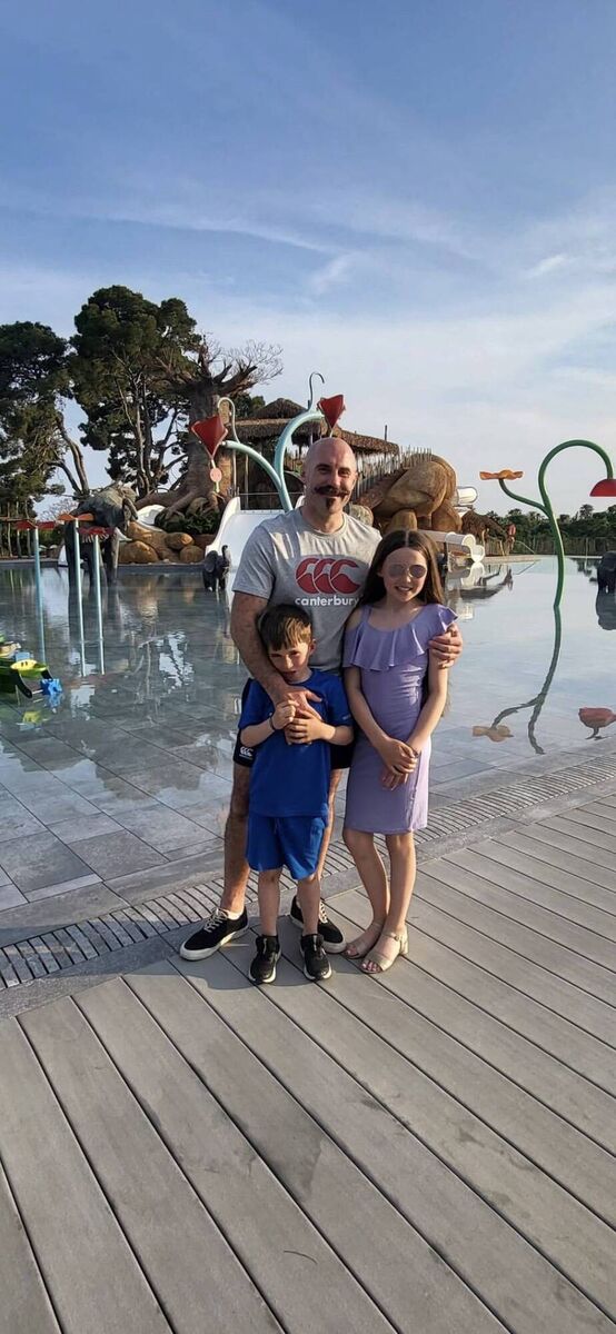 Gary ‘Spike’ O’Sullivan and his daughter Ashley and son Tommy.