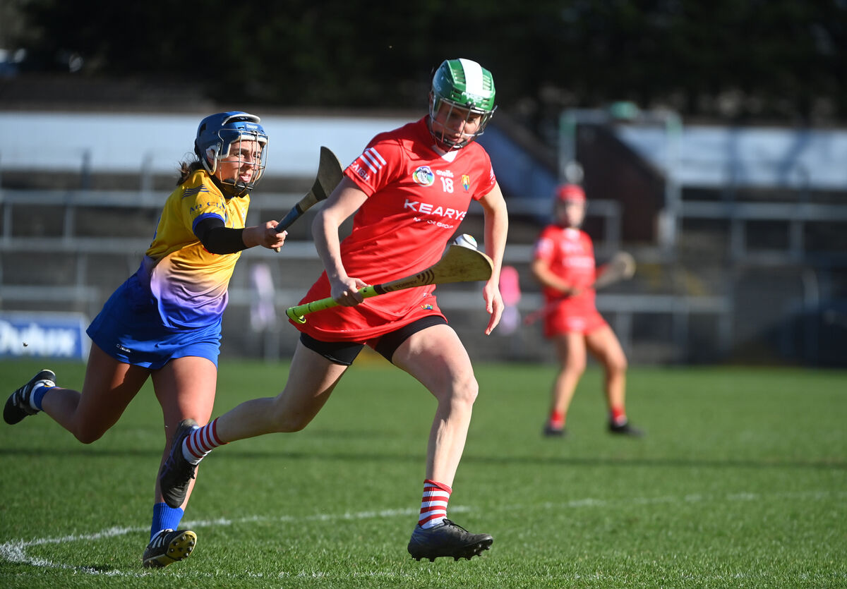 Cork dual star Hannah Looney on the move against Clare. Picture: Larry Cummins.