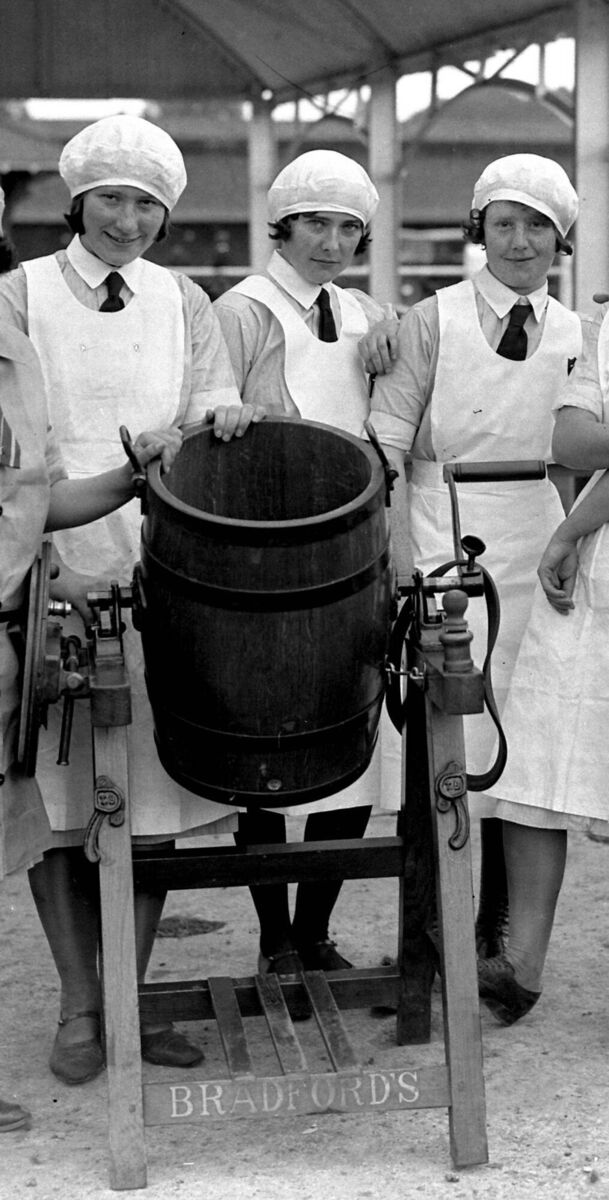 CHURNING UP THE PAST: A demonstration of a butter-making machine at the Cork Summer Show on June 26, 1930. CHURNING UP THE PAST: A demonstration of a butter-making machine at the Cork Summer Show on June 26, 1930.