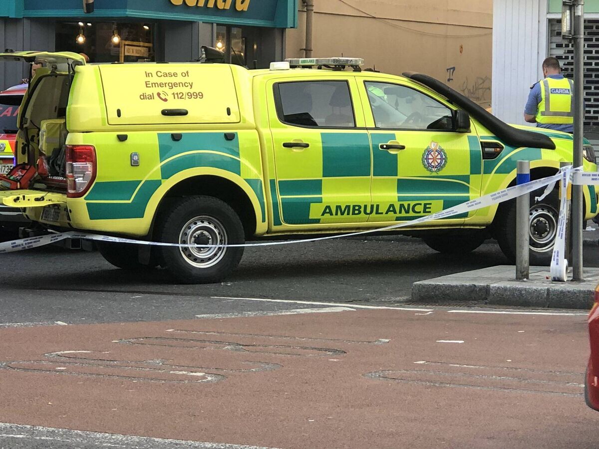Emergency services at the scene this evening. Picture: Twitter/Paul Byrne Emergency services at the scene this evening. Picture: Twitter/Paul Byrne