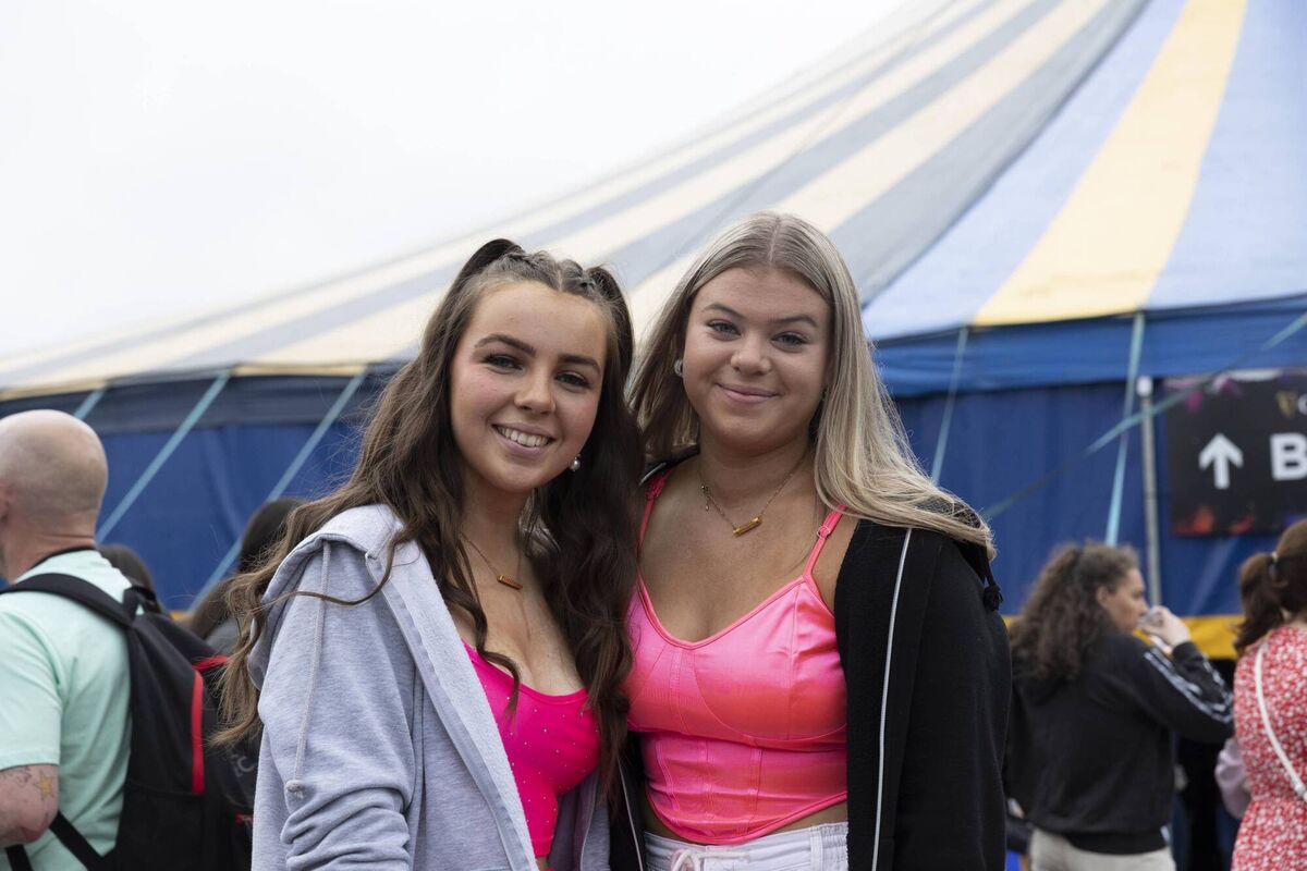 Rachel Dunne and Carrie Lehale from Mallow attending Mimi Webb Live At The Marquee on Friday. Pic: PLAY Creative