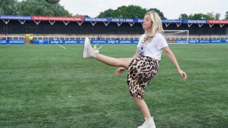Tom Parker’s widow honours Wanted singer at Father’s Day charity football match