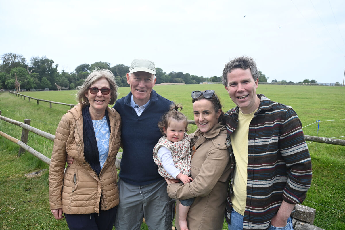 Breda and Declan McGovern, Naas, Co Kildare with 18-month-old Fiadh, and her parents Katie and Aidan McGovern enjoying a visit at Fota Wildlife Park. Breda and Declan McGovern, Naas, Co Kildare with 18-month-old Fiadh, and her parents Katie and Aidan McGovern enjoying a visit at Fota Wildlife Park.