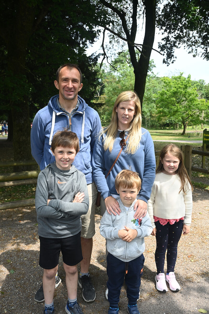 Seamus and Aisling Prendergast, from Co Waterford visiting with children Jamie, Dara and Emily at Fota Wildlife Park. Seamus and Aisling Prendergast, from Co Waterford visiting with children Jamie, Dara and Emily at Fota Wildlife Park.