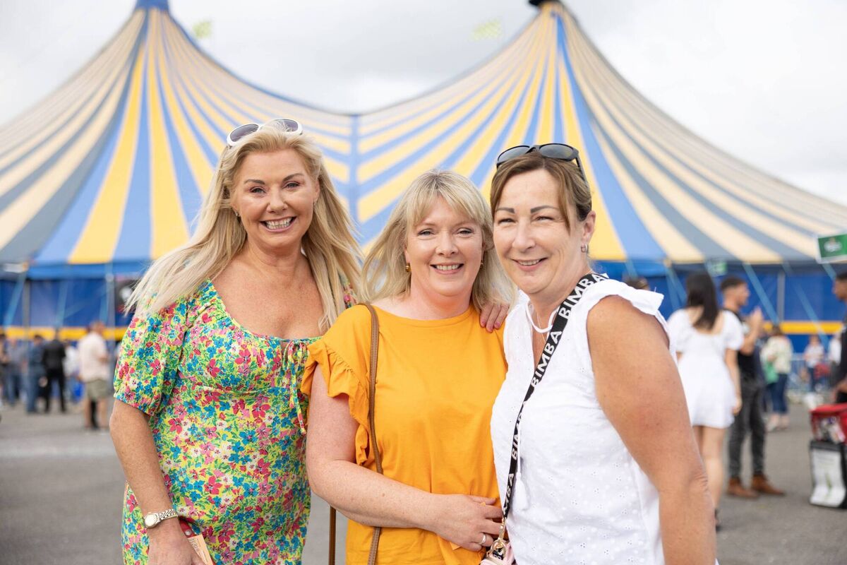 Trudy O’Brien, Fiona Ennis, Gillean Condon from Fermoy attending The Waterboys Live At The Marquee on Sunday, June 18. Photo credit: PLAY Creative Agency 