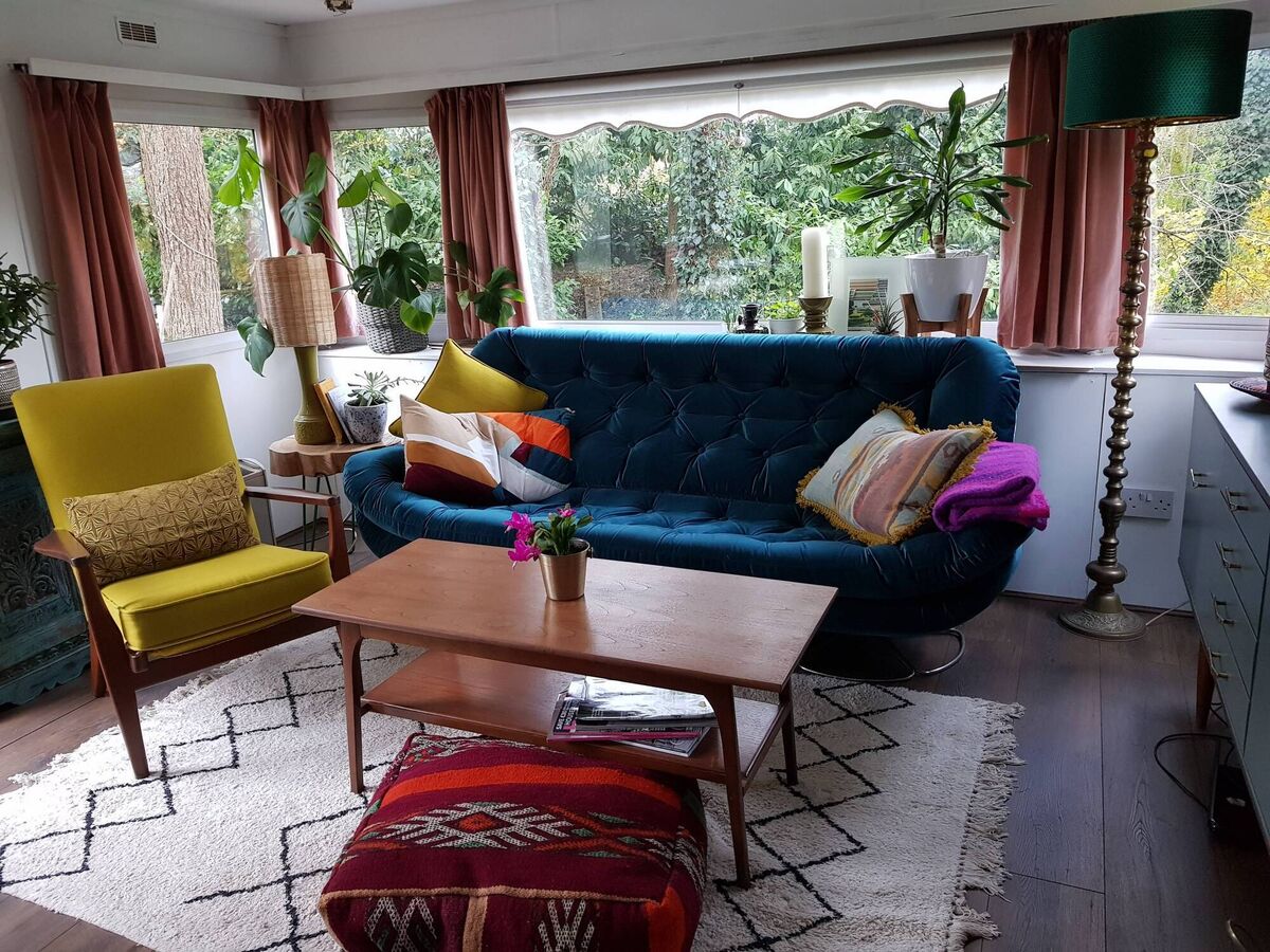The inside of Deirdre's Tiny Home, where she lived while she was saving for her house. Her brother will now move into it, when she moves to her new house.