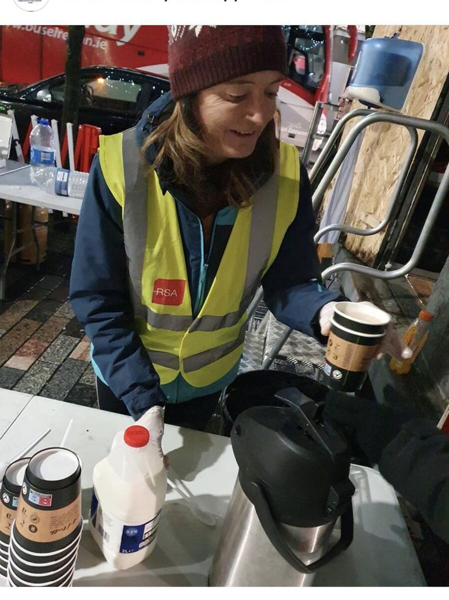 Bernadette Kenny, volunteering with Homeless Help and Support Cork.