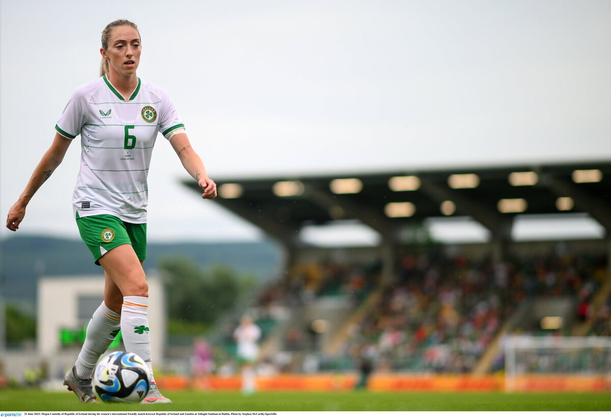 Megan Connolly of Republic of Ireland during the women's international friendly match between Republic of Ireland and Zambia at Tallaght Stadium in Dublin. Photo by Stephen McCarthy/Sportsfile