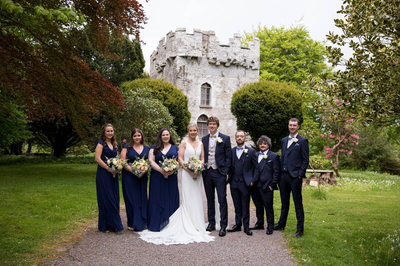 The bridal party included the bride’s close friend Caitriona, cousin, Emer and sister-in -law Eithne. Groomsmen are Alan Lineha, Noel Sharpe and Michael O’Sullivan. The bridal party included the bride’s close friend Caitriona, cousin, Emer and sister-in -law Eithne. Groomsmen are Alan Lineha, Noel Sharpe and Michael O’Sullivan.