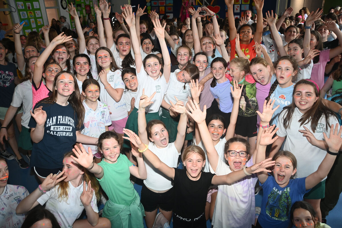  The was a very special live performance by Harry Styles (impersonator Aaron Kelly) at Scoil Bhride, EgLantine Girls NS on Friday afternoon. Pic Larry Cummins.