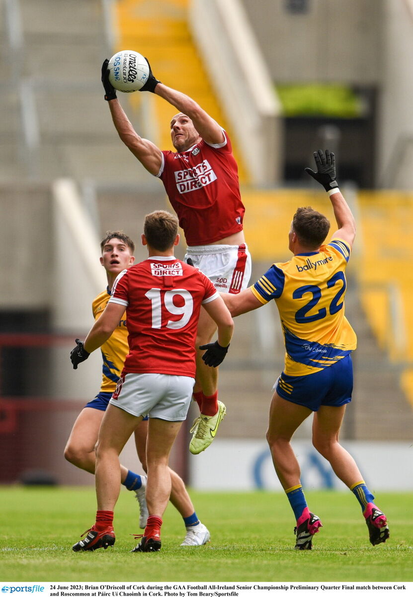 Brian O’Driscoll of Cork during the GAA Football All-Ireland Senior Championship Preliminary Quarter Final match between Cork and Roscommon at Páirc Uí Chaoimh in Cork. Photo by Tom Beary/Sportsfile