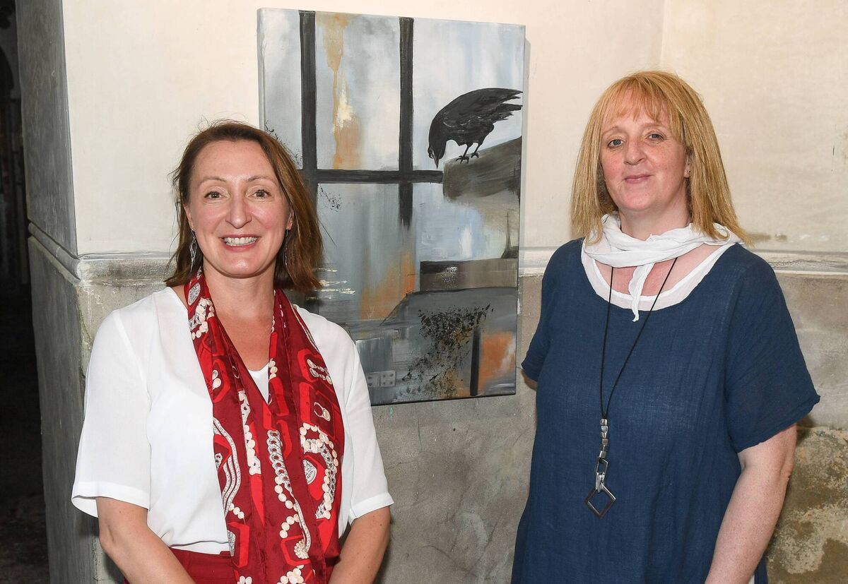 Cork-based artist Sinead Barrett, right, with Spike Island curator Dorota Gubbins, at the launch of her art exhibition at Spike Island. Picture: David Keane. 01.06.2023 Cork-based artist Sinead Barrett, right, with Spike Island curator Dorota Gubbins, at the launch of her art exhibition at Spike Island. Picture: David Keane. 01.06.2023