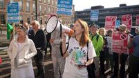 Anti-war protest outside major security forum in Dublin