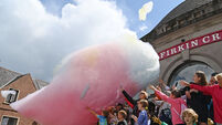 WATCH: Cork street taken over by foam for Cork Midsummer Festival