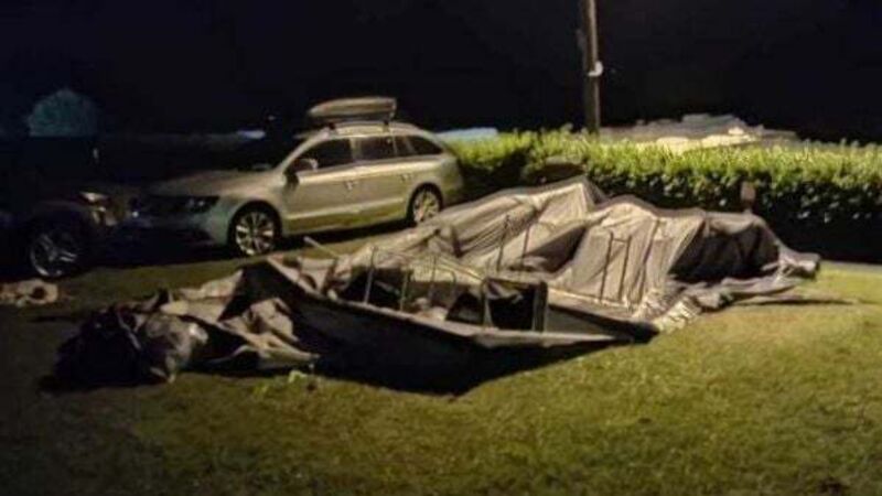 Man hospitalised after freak wind lifted tent