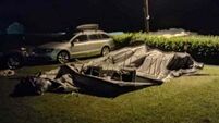 Man hospitalised after freak wind lifted tent