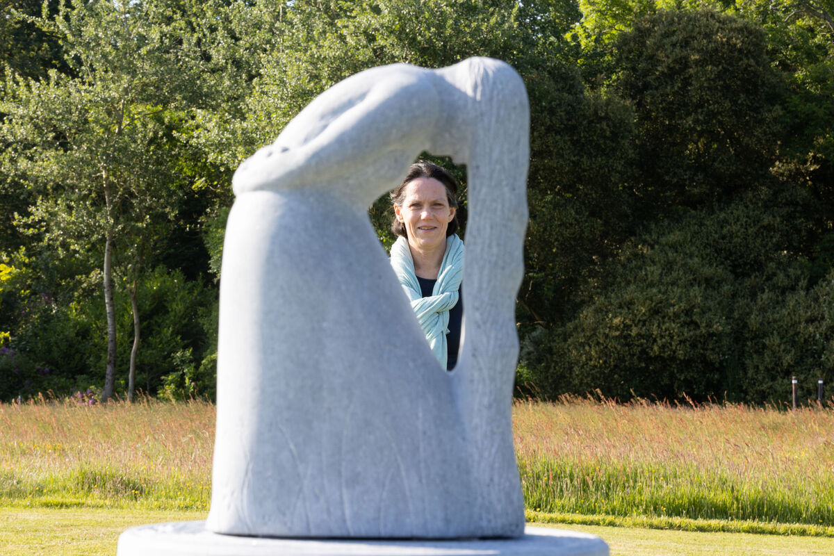 Artist Sonia Caldwell with one of her pieces titled Craobhfholt. Picture: Darragh Kane Artist Sonia Caldwell with one of her pieces titled Craobhfholt. Picture: Darragh Kane
