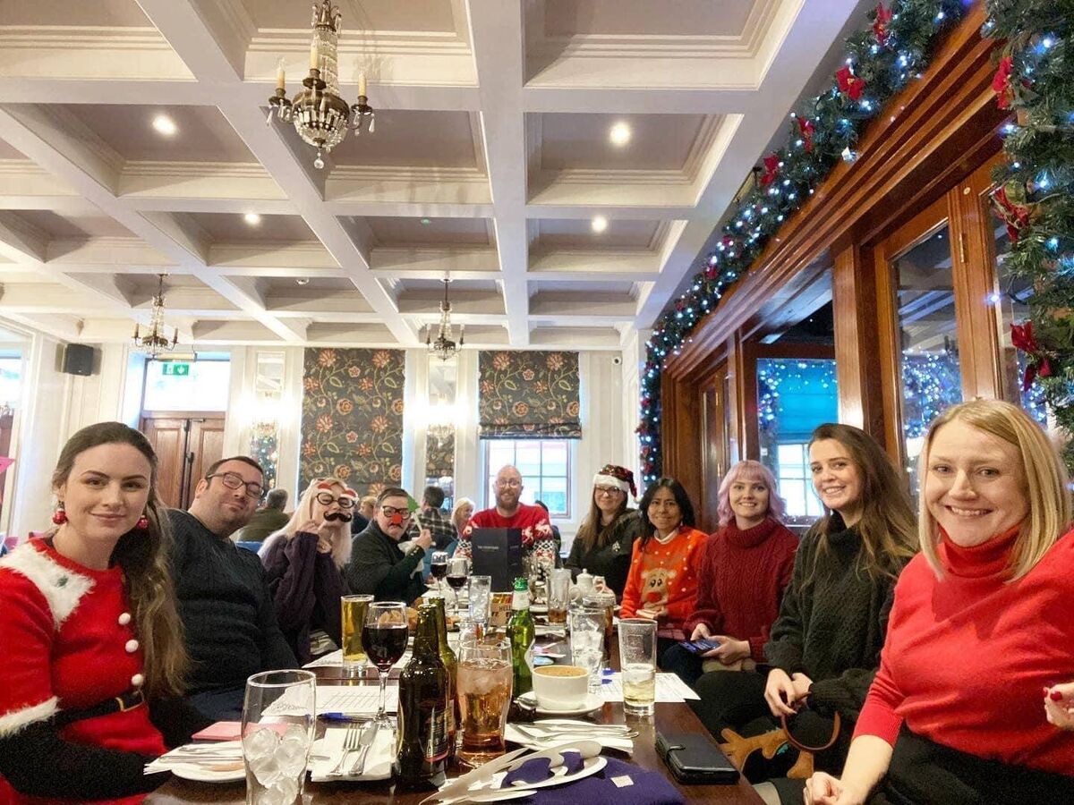 Iryna Horbachova who volunteers with Cork Volunteer Centre at their Christmas night out.