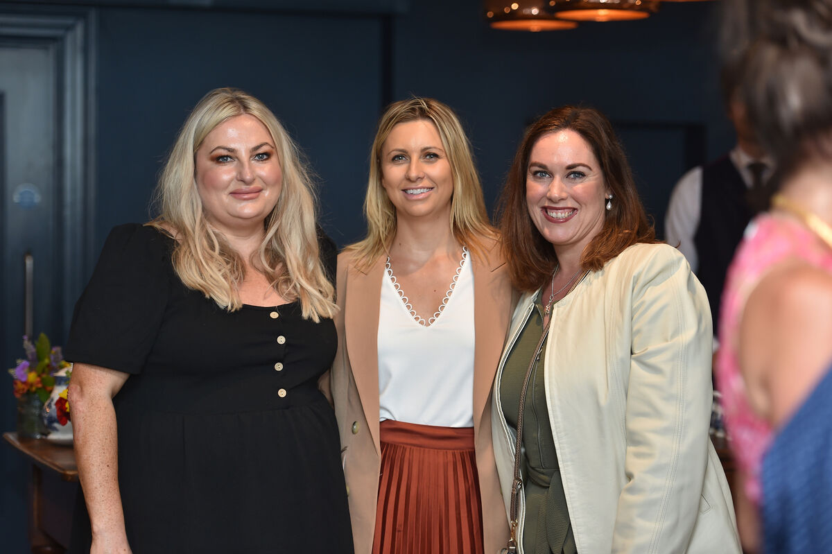 Mary Jane O'Regan, Naomi Caulfield and Aoife Dilworth at the Cork Cancer Care awareness event. Picture Dan Linehan