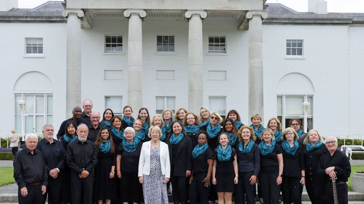 Fermoy choir perform at Áras an Uachtaráin