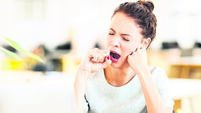 Entrepreneur Yawning In Office