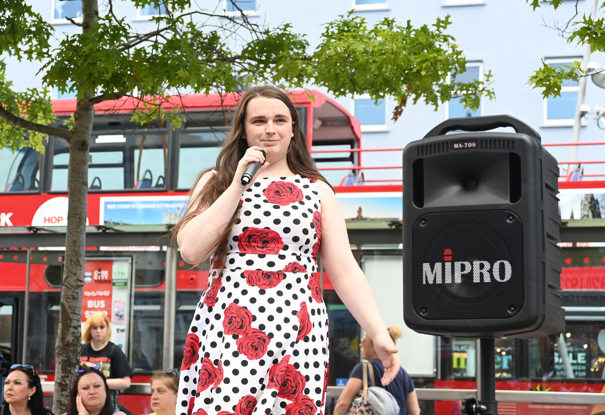 Organiser Saoirse Mackin speaking at last year's event. Pic: Larry Cummins. 