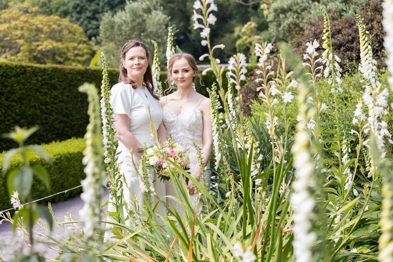 They were joined by a small group of family and friends for the occassion. They were joined by a small group of family and friends for the occassion.