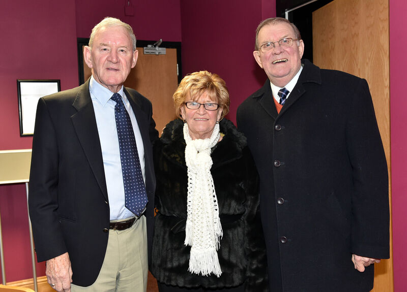 Pat O'Mahony and Cara and Ray Cowhie at The Frankfield Gospel Choir's Driving Home For Christmas event. Picture: Eddie O'Hare