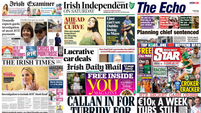 What the papers say: Saturday's front pages
