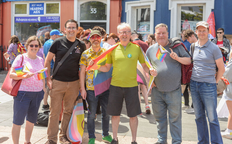 Members of the Green Party pictured at the Trans+ Pride Cork march. Picture: Cian O'Regan.