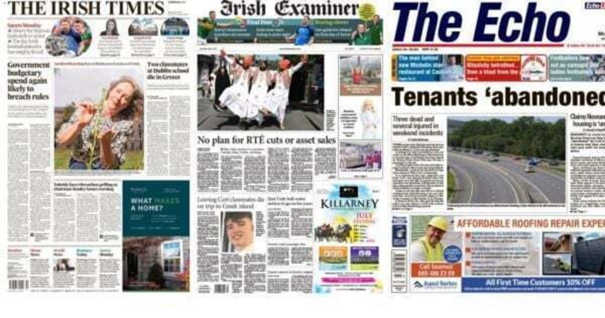 What the papers say: Monday's front pages - Vimarsana News