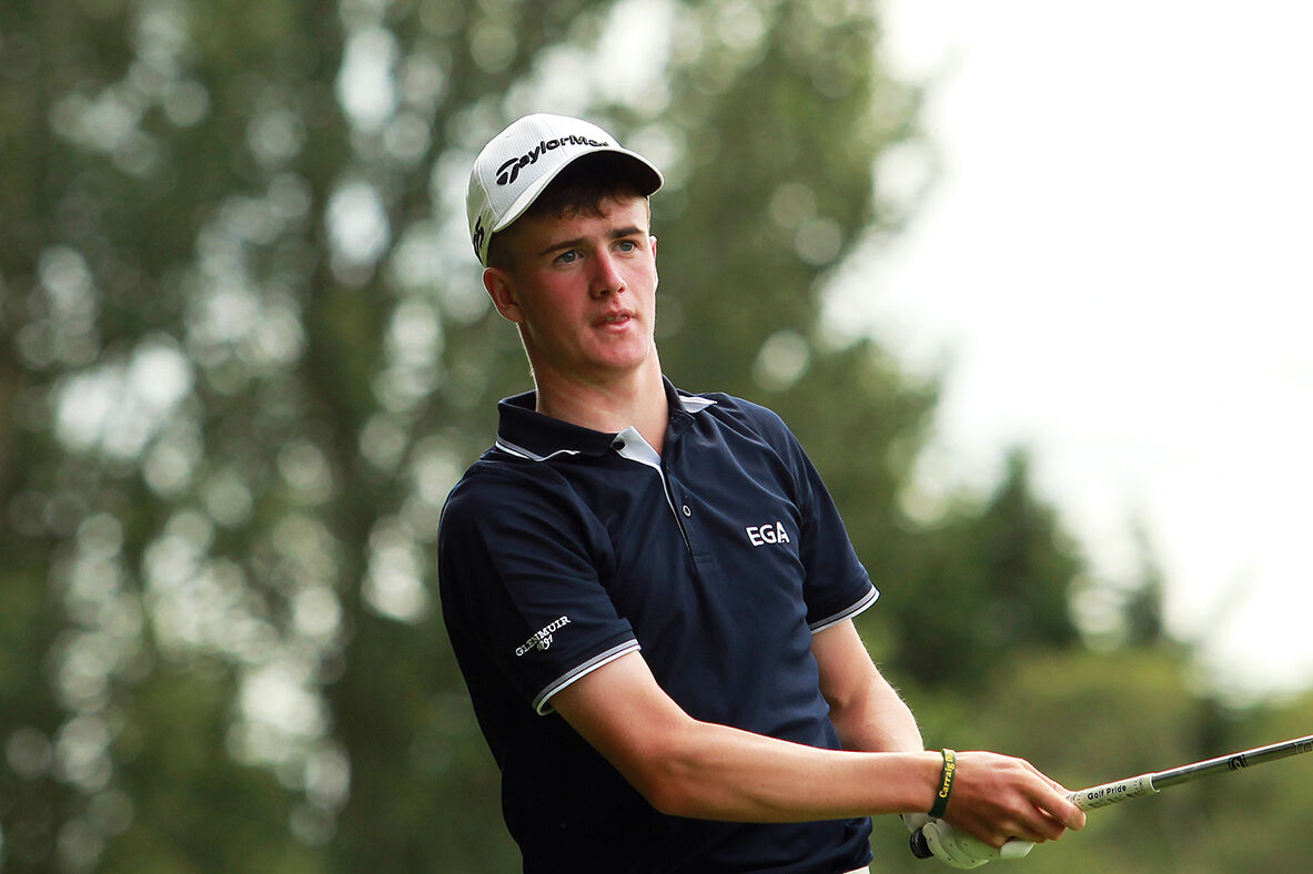 Jack Murphy (Douglas) in action at the Munster Boys in Clonmel Golf Club. Picture: Niall O'Shea