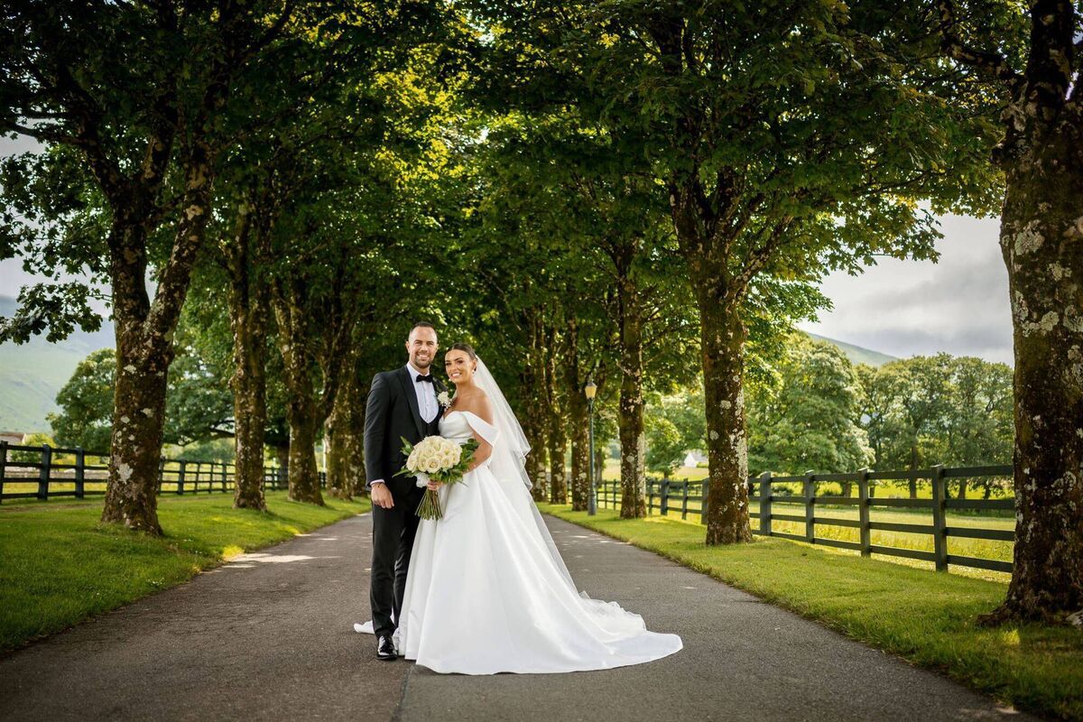The bride and groom. The bride and groom.